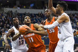 Oshae Brissett went 4-fot-16 in Syracuse's matchup against Pitt last year. 