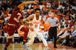 Oshae Brissett, pictured last season against BC, scored 13 points when the squads played in the Carrier Dome last season. 