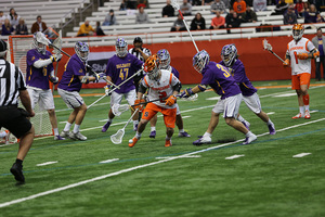 Syracuse scooped 20 more ground balls than Albany. 