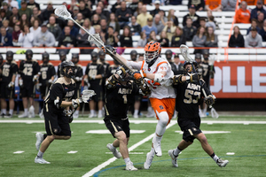 Marcus Cunningham, pictured last season against Army, contributed in the triple-overtime win, 