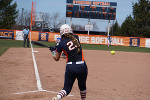 Lailoni Mayfield went 0-for-2 as the Orange registered just two hits.