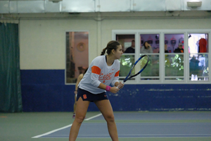 Guzal Yusupova clinched Syracuse's victory with a 6-7, 7-5, 7-5 victory.