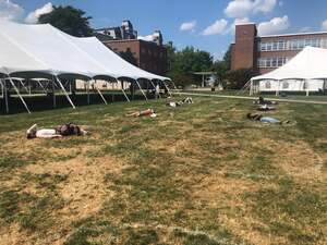 The die-in was held to show SU community members that Black students still don’t feel the university is listening to their concerns.