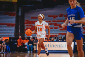 Even though she is coming off the bench, Alaina Rice has become one of SU's more important players.