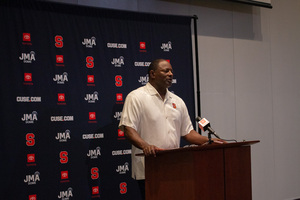 Dino Babers said the late timing of Devin Leary's injury set the Orange's coaching staff back in their research. But they're preparing for both quarterbacks.