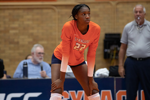 Despite playing a new position, Raina Hughes leads Syracuse with 45 blocks this season.