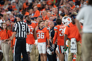 Max Von Marburg has developed into Syracuse's best punter at 42.5 yards per punt.