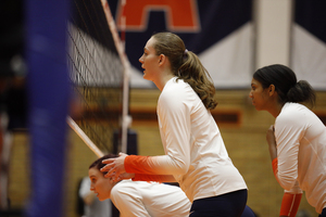 Polina Shemanova (pictured) broke Syracuse's all-time kills record in the third set against Louisville. 