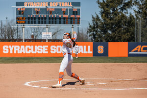 Knight threw five innings of no-hit ball, including seven strikeouts and only two walks before Syracuse run ruled the Wolfpack.