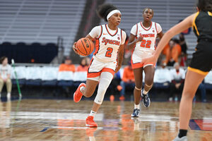 Syracuse defeated The College of Saint Rose 77-53 in an exhibition bout. Dyaisha Fair’s 20 points led the way, while freshmen Sophie Burrows and Alyssa Latham had impressive debuts.