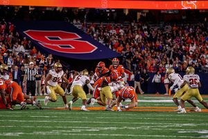 Syracuse’s offensive line has suffered the loss of starters at right tackle and the guard positions.