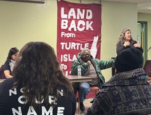 Mabel Wilson, a community activist and long-time resident of Syracuse, speaks as panelist in the 'Cuse Ceasefire Coalition's Thursday forum. She asserted that the 