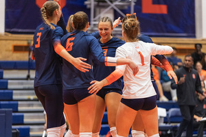 After beginning its first set against Siena down 10-0, Syracuse came back to win. 