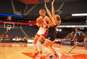 Lifted by scoring 48 points in the paint, Syracuse women's basketball dominated Yale for its fourth win of the season. Center Izabel Varejão put up a 12-point, 11-rebound double-double.