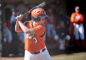 Stephanie Watts has 24 hits, two home runs and 14 RBI through 30 games for the Syracuse softball team.