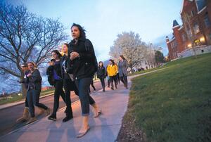 SU students and faculty took part in the Take Back the Night annual event Wednseday night. The event started with speeches in Hendricks Chapel and was followed by a campus march.