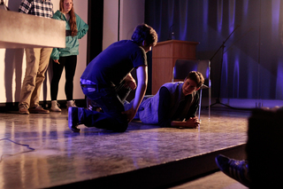 Zamboni Revolution was one of the comedy groups that performed and made the audience members laugh. 