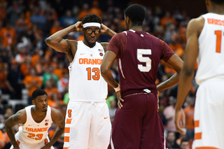 Paschal Chukwu matched up with 7-foot-2 center Trayvon Reed, who is the same height as him. 