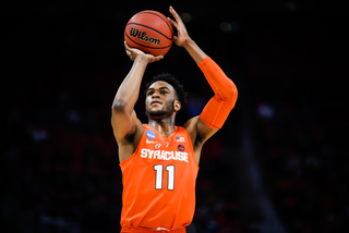 Freshman forward Oshae Brissett scored 15 points and added nine boards. 