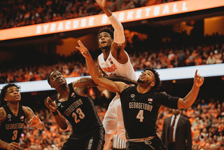 Sophomore forward Oshae Brissett scored 12 points and had nine rebounds. 