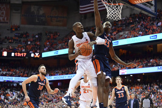 Syracuse trailed 25-19 at halftime.