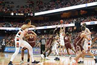 The Orange out-rebounded Boston College 40-28 on Wednesday night, helping build a lead that stayed above 20 points.